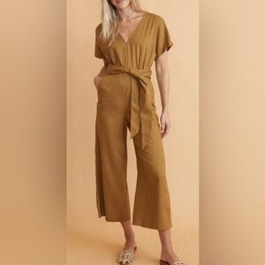 Marine Layer Vera Jumpsuit in Tapenade EUC